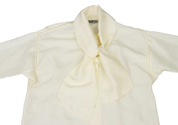 ASHA BY MDS Silk Embroidery Bow Tie Blouse K-173839_003