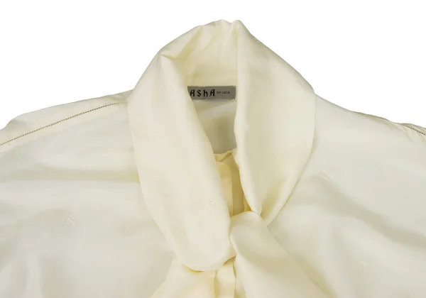 ASHA BY MDS Silk Embroidery Bow Tie Blouse K-173839_004