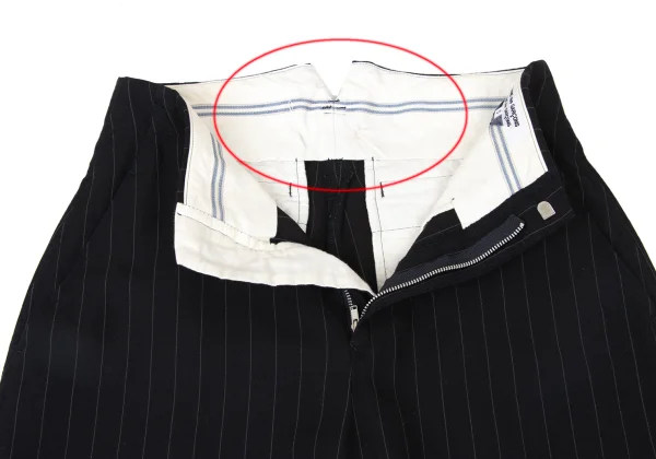 COMME des GARCONS Wool Stripe Dropped Crotch Pants K-173840_004
