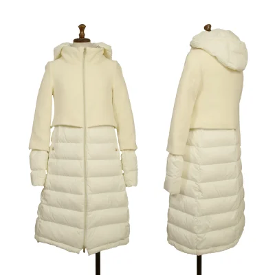 HERNO Wool Switching Hooded Down Coat