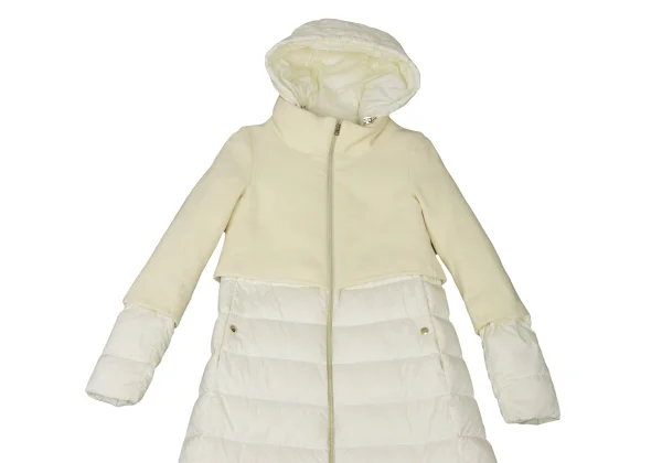 HERNO Wool Switching Hooded Down Coat K-173841_003