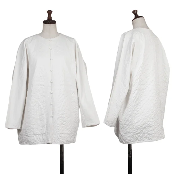 ASHA BY MDS Sashiko Design Collarless Jacket White M K-173845_001