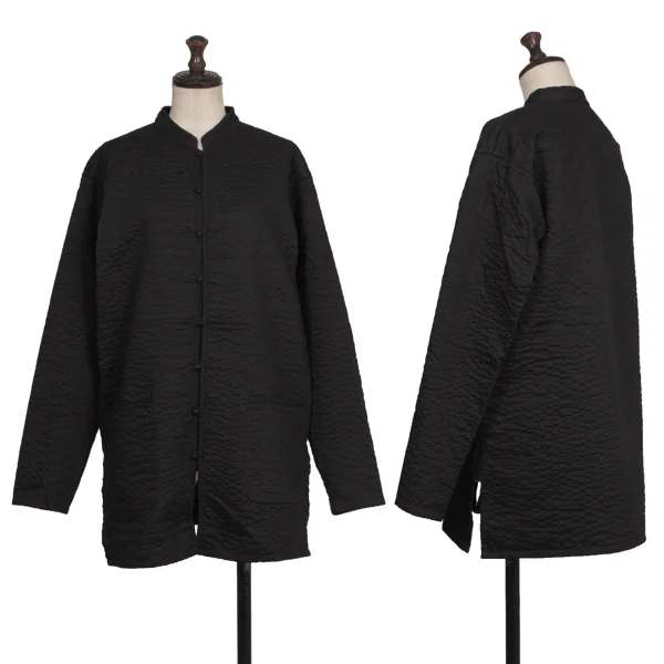 ASHA BY MDS Patch Pocket Sashiko Stand-collar Jacket Black M K-173850_001
