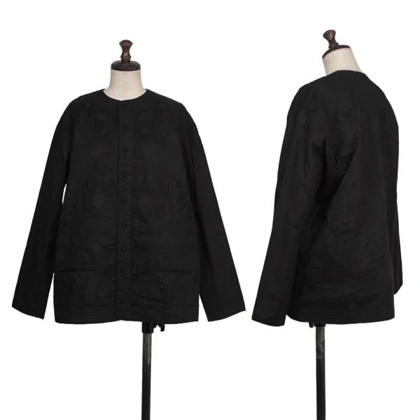 ASHA BY MDS Floral Embroidery Buttonless Jacket Black M K-173851_001