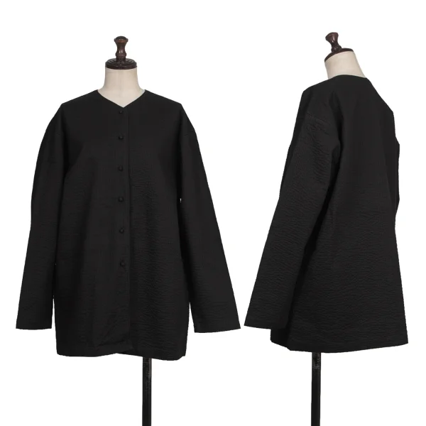 ASHA BY MDS Stitch Design Collarless Jacket Black M K-173852_001