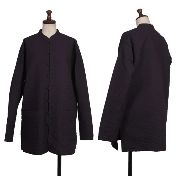 ASHA BY MDS Sashiko Double-face Stand-collar Jacket Purple L K-173853_001