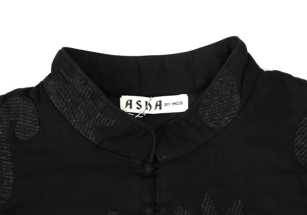 ASHA BY MDS Graphic Embroidery Many Button Stand-collar Jacket K-173855_004