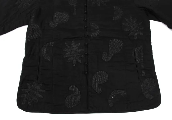 ASHA BY MDS Graphic Embroidery Many Button Stand-collar Jacket K-173855_008