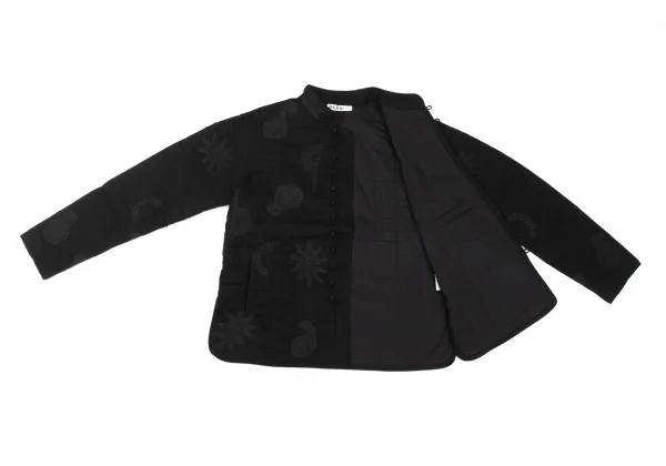 ASHA BY MDS Graphic Embroidery Many Button Stand-collar Jacket K-173855_011