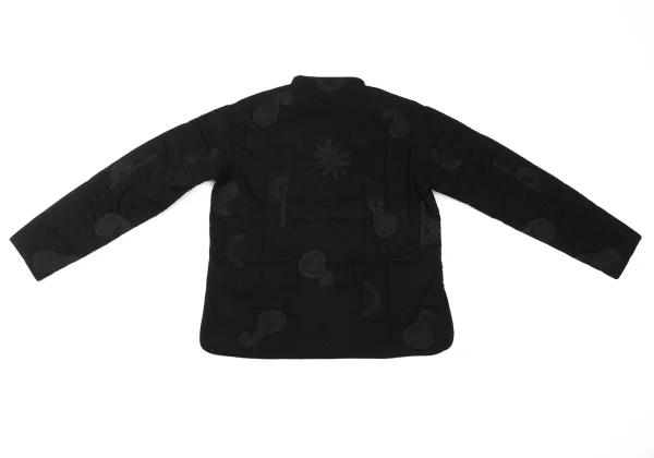 ASHA BY MDS Graphic Embroidery Many Button Stand-collar Jacket K-173855_013