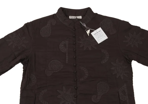 ASHA BY MDS Graphic Embroidery Many Button Stand-collar Jacket K-173856_003