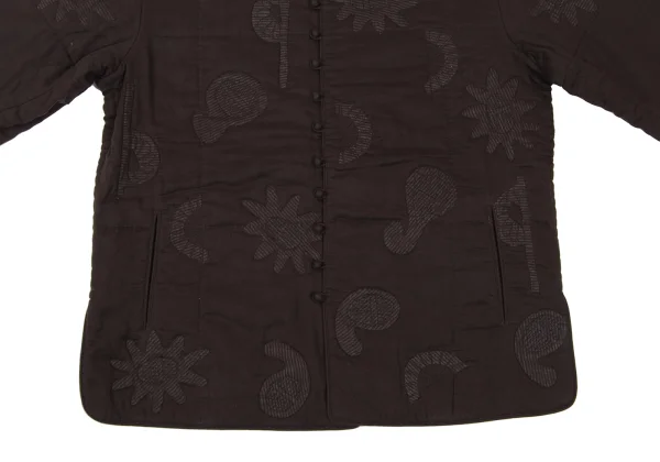 ASHA BY MDS Graphic Embroidery Many Button Stand-collar Jacket K-173856_008