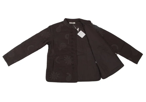 ASHA BY MDS Graphic Embroidery Many Button Stand-collar Jacket K-173856_010