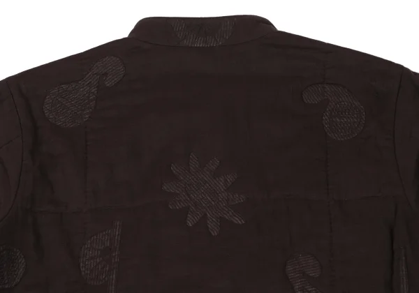 ASHA BY MDS Graphic Embroidery Many Button Stand-collar Jacket K-173856_013