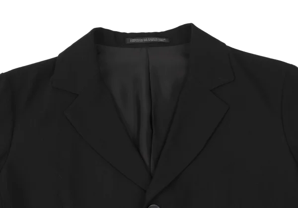 Yohji Yamamoto FEMME Rayon Blend Side Pleats Switching Long Jacket K-173857_004