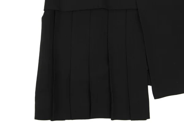 Yohji Yamamoto FEMME Rayon Blend Side Pleats Switching Long Jacket K-173857_008