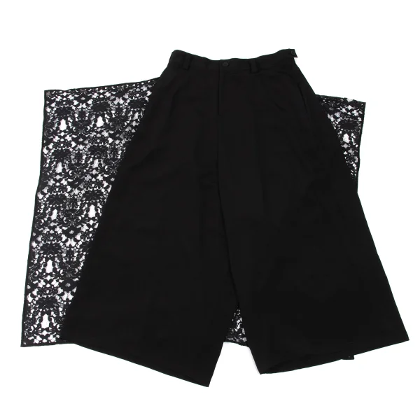 Yohji Yamamoto collections Floral Lace Switching Wide Pants K-173858_002