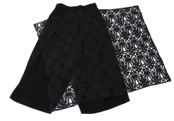 Yohji Yamamoto collections Floral Lace Switching Wide Pants K-173858_010