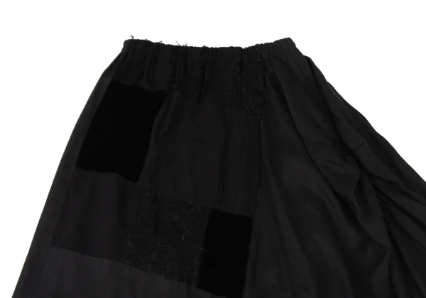 REGULATION yohji yamamoto Patchwork Design Linen Skirt K-173859_003