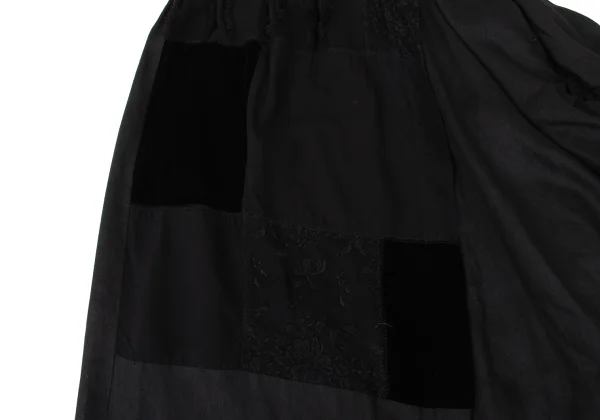 REGULATION yohji yamamoto Patchwork Design Linen Skirt K-173859_006