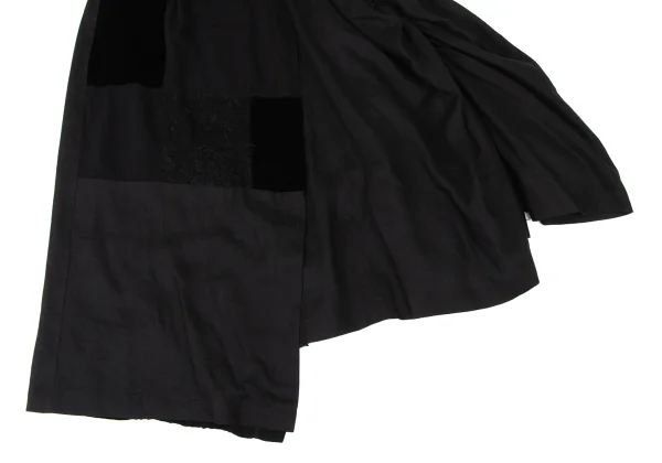 REGULATION yohji yamamoto Patchwork Design Linen Skirt K-173859_008