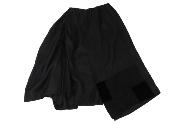 REGULATION yohji yamamoto Patchwork Design Linen Skirt K-173859_011
