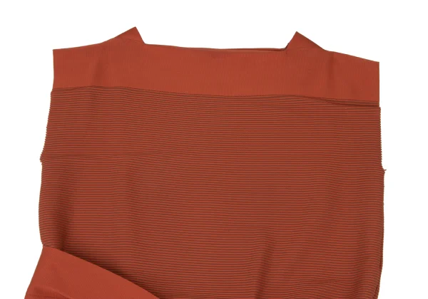 ISSEY MIYAKE Striped Weave Waist Belted Design Dress K-173863_003