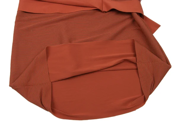 ISSEY MIYAKE Striped Weave Waist Belted Design Dress K-173863_009