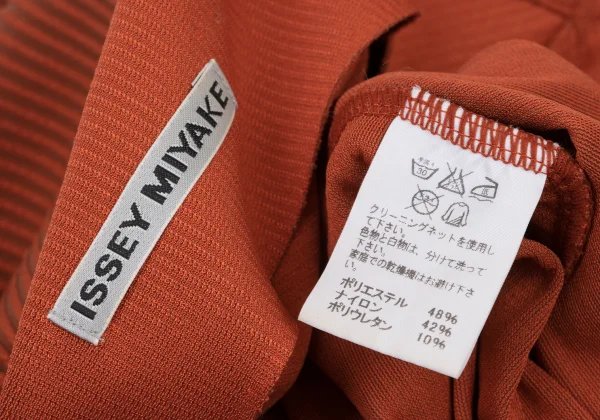 ISSEY MIYAKE Striped Weave Waist Belted Design Dress K-173863_016