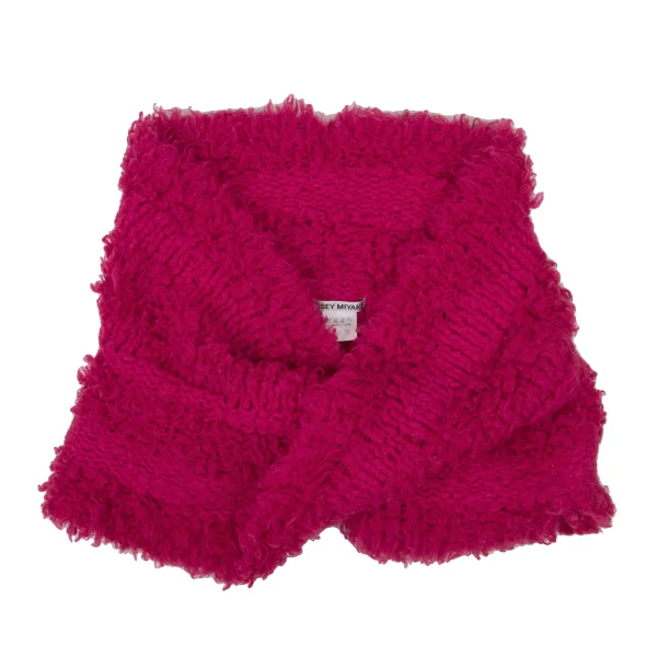 ISSEY MIYAKE Wool Knit Snood Pink  K-173865_001
