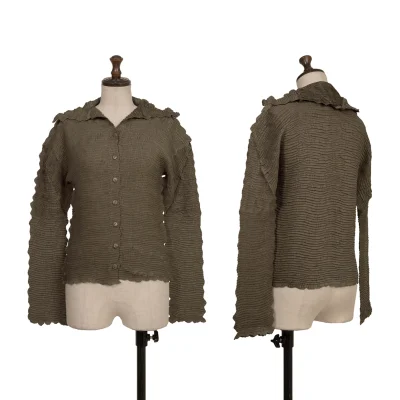 ISSEY MIYAKE Wrinkled Woolly Pleats Blouse