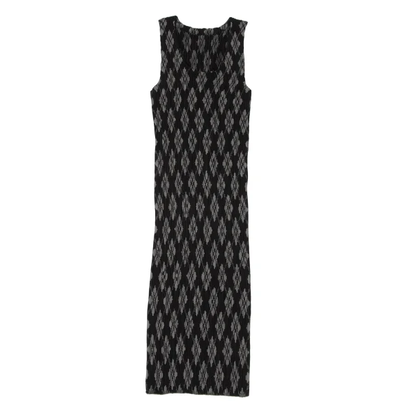 ISSEY MIYAKE Argyle Print Pleats Sleeveless Tunic K-173870_006