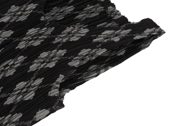 ISSEY MIYAKE Argyle Print Pleats Sleeveless Tunic K-173870_009