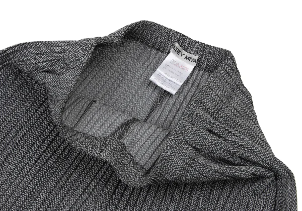 ISSEY MIYAKE Hem Switching Knit Print Pleats Pants K-173871_003