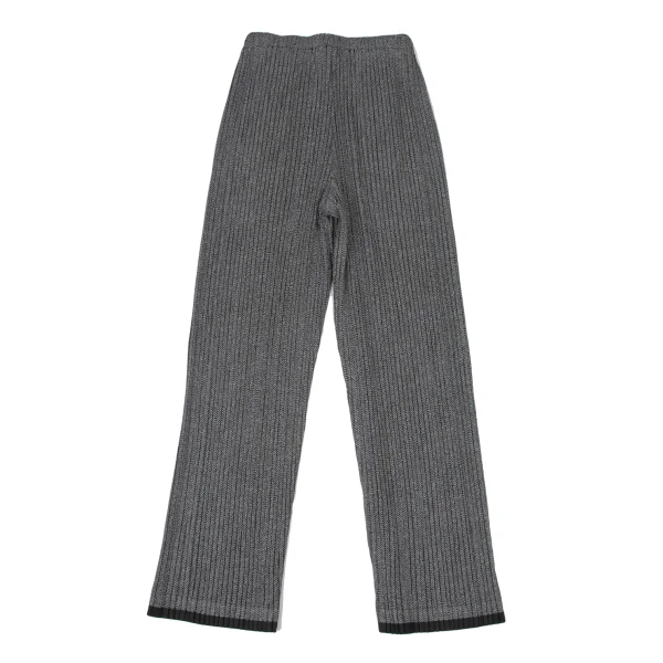 ISSEY MIYAKE Hem Switching Knit Print Pleats Pants K-173871_008