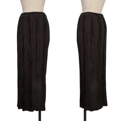 ISSEY MIYAKE Velour Striped Pleats Skirt