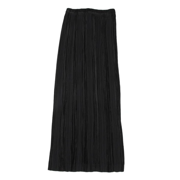 ISSEY MIYAKE Velour Striped Pleats Skirt K-173873_002