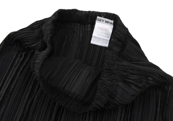 ISSEY MIYAKE Velour Striped Pleats Skirt K-173873_004