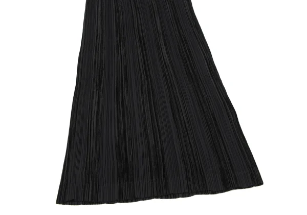 ISSEY MIYAKE Velour Striped Pleats Skirt K-173873_005
