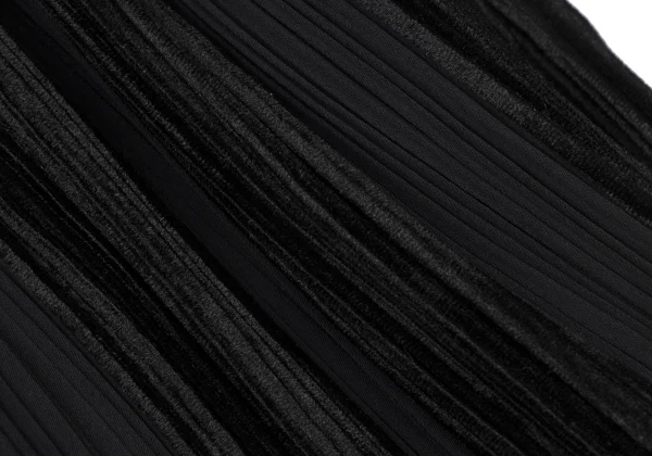 ISSEY MIYAKE Velour Striped Pleats Skirt K-173873_008