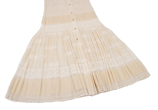 PLEATS PLEASE Graphic Jacquard Mesh Pleats Pleats Dress K-173875_007
