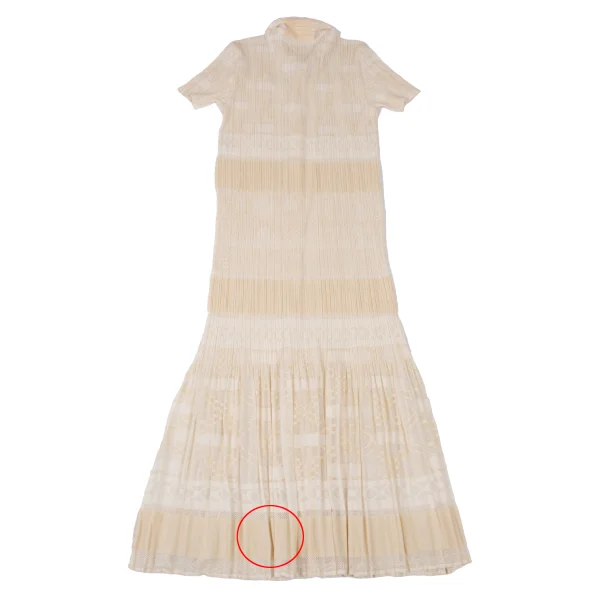 PLEATS PLEASE Graphic Jacquard Mesh Pleats Pleats Dress K-173875_010