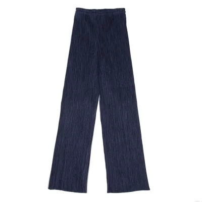 PLEATS PLEASE Denim Print Pleats Straight Pants