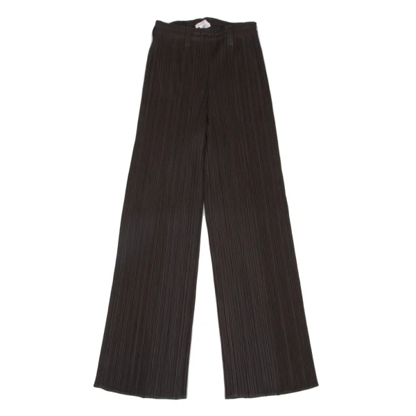 PLEATS PLEASE Pleats Belt Loop Straight Pants Brown 2 K-173882_001