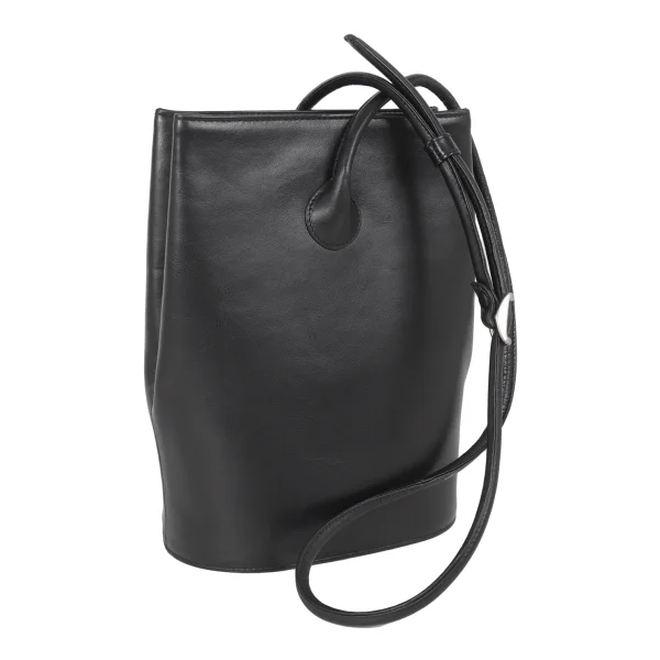 MIYAKE DESIGN STUDIO Leather Shoulder Bag Black  K-173883_001