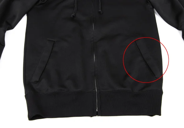 COMME des GARCONS HOMME PLUS Jersey Elbow Detail Zip Hoodie K-173889_008