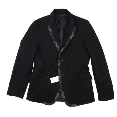 COMME des GARCONS HOMME Dyed Poly Lapel Switching Jacket