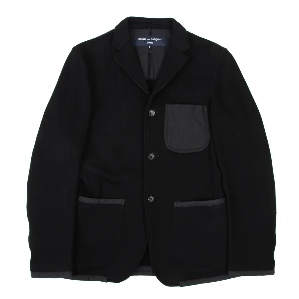 COMME des GARCONS HOMME Cotton Patch Pocket Sweat Jacket Black S K-173893_001