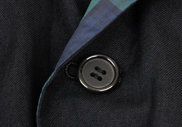 COMME des GARCONS HOMME Wool Linen Check Lining Reversible Jacket K-173896_006