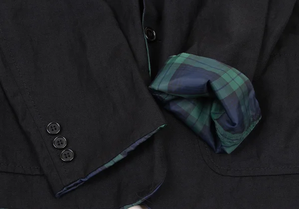 COMME des GARCONS HOMME Wool Linen Check Lining Reversible Jacket K-173896_008